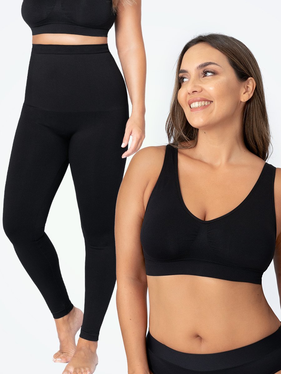 Bundle Truekind® & Shapermint Essentials - 1 Shaping Bra + 1 High Waisted Shaping Leggings