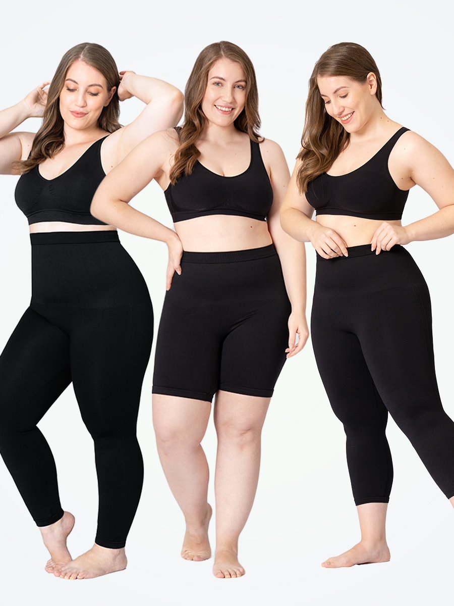 Bundle Shapermint Essentials - 1 High Waisted Shaping Leggings + 1 Capri + 1 Bikeshort