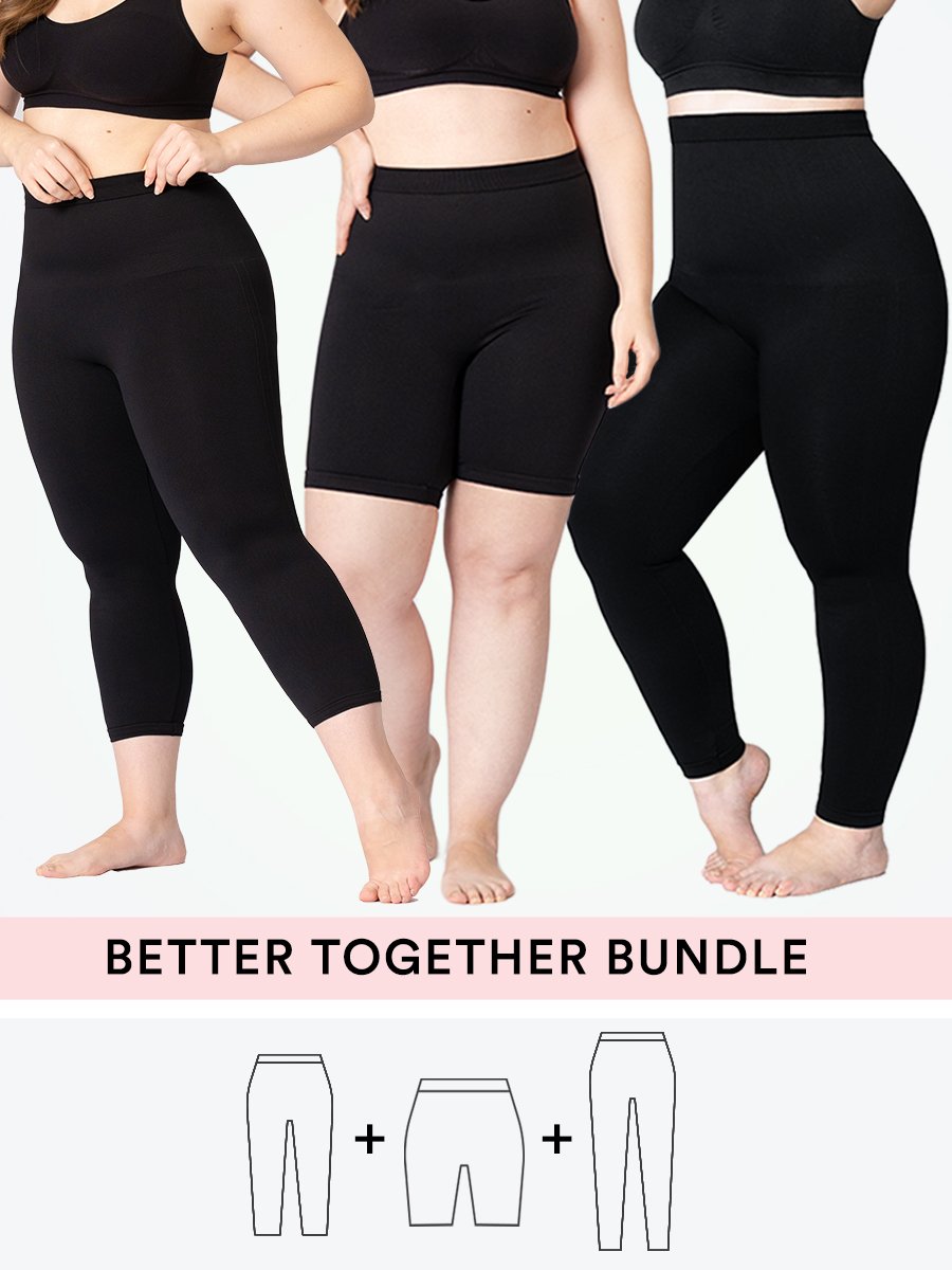 Bundle Shapermint Essentials - 1 High Waisted Shaping Leggings + 1 Capri + 1 Bikeshort