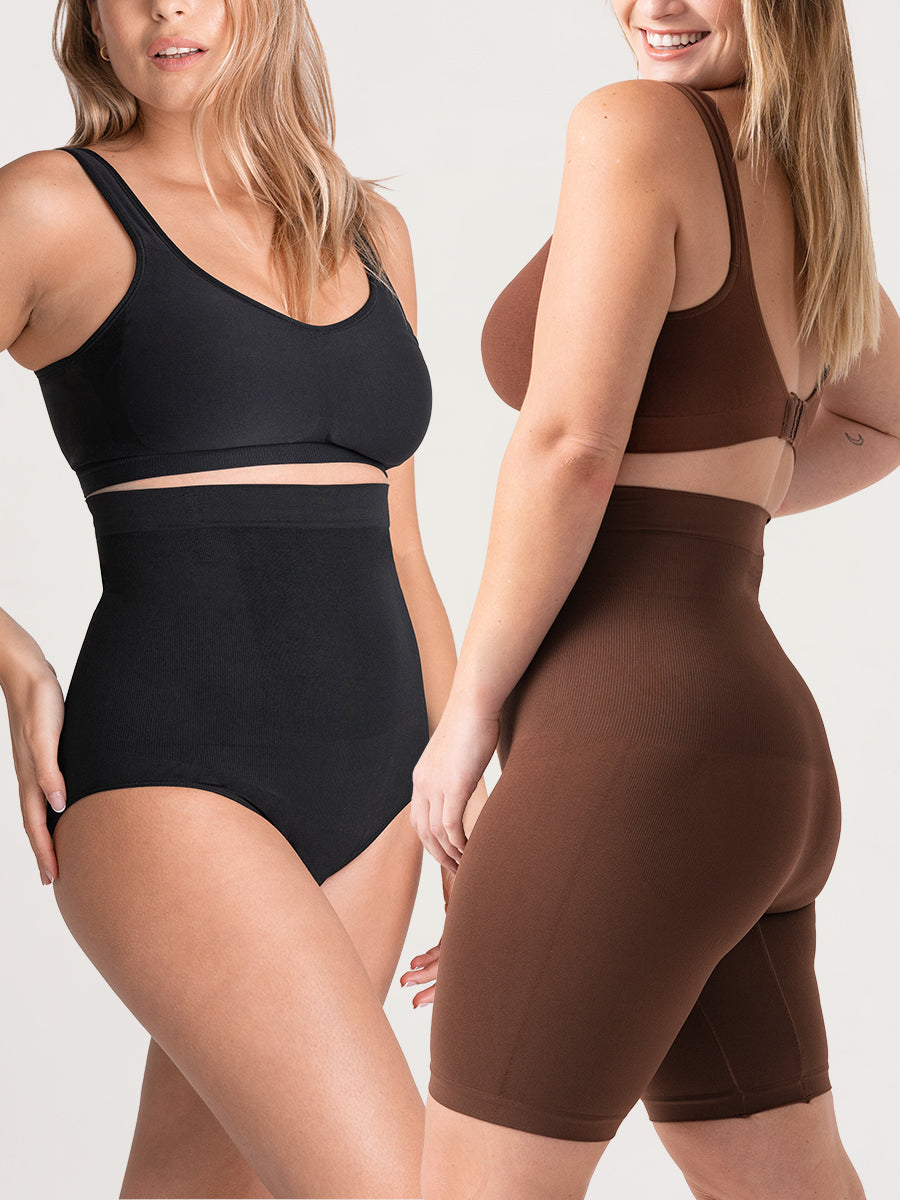 Bundle Shapermint Essentials - 1 High Waisted Shaper Panty + 1 High Waisted Shaper Shorts