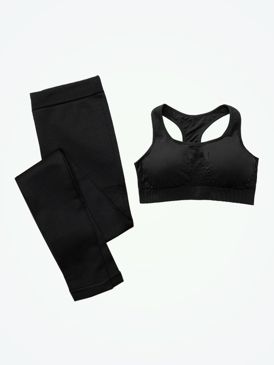 Bundle Truekind® & Shapermint Essentials - 1 Seamless Racerback Sports Bra + 1 Capri