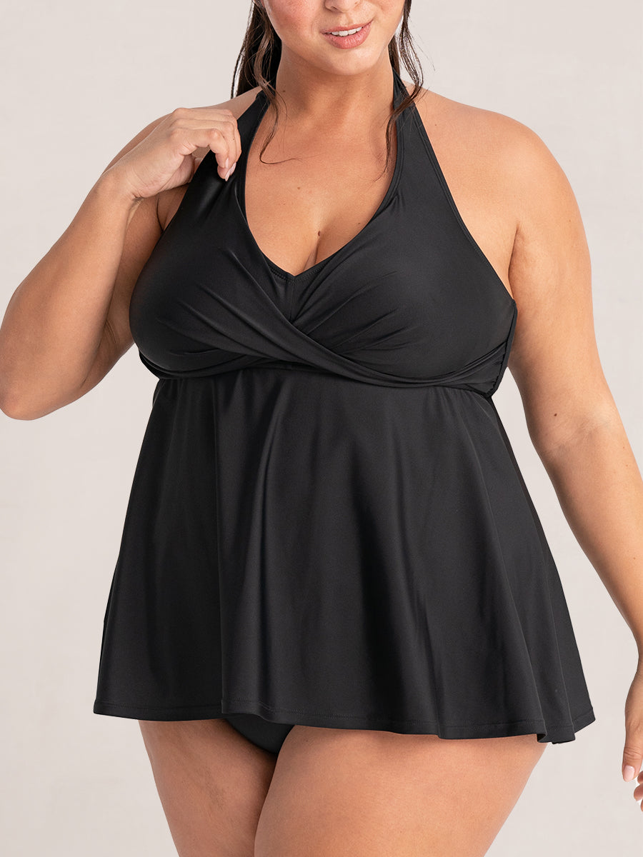 Bundle Shapermint Essentials - 1 Bikini Bottom + 1 V-Neck Halter Tankini